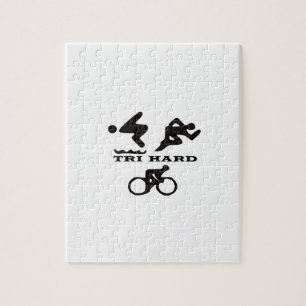 Tri harte Triathlon-Geschenke Kleidung und Zusätze Puzzle