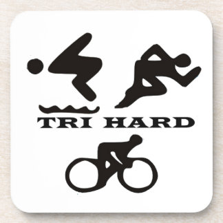 Tri harte Triathlon-Geschenke Kleidung und Zusätze Untersetzer
