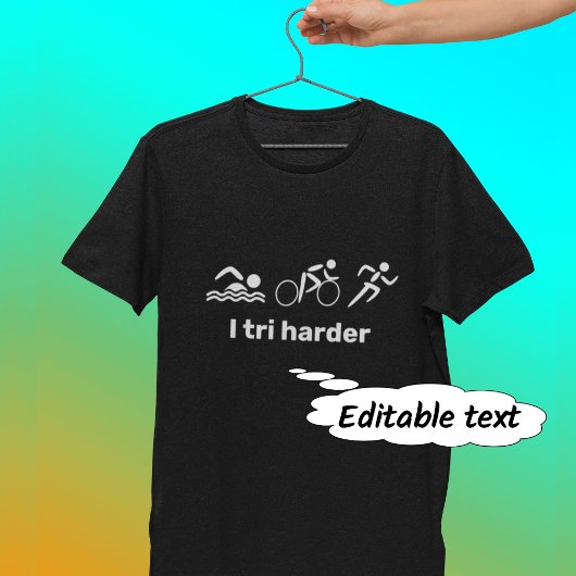 Tri härter lustiger Triathlon T-Shirt