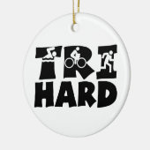 Tri hartes keramik ornament (Links)