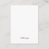 Tri-Monogram Blue Modern Guest Reference Cards Begleitkarte (Rückseite)