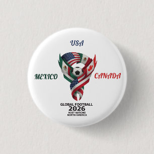 Tri-Nation Fußball-Fan-Buttons Mexiko USA Kanada Button
