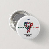 Tri-Nation Soccer Fan Buttons | Mexico USA Canada (Vorne & Hinten)