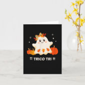 Tri Niedlich Halloween Spooky Mexican Ghost Spangl Karte (Gelbe Blume)