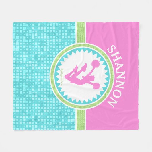 Tri-Pastel-Farbe mit Aqua Tile Fleecedecke (Vorderseite (Horizontal))