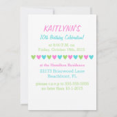 Tri-Pastel-Farbgymnastik mit Aqua Tile Einladung (Rückseite)