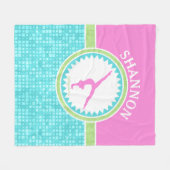 Tri-Pastel-Farbgymnastik mit Aqua Tile Fleecedecke (Vorderseite (Horizontal))