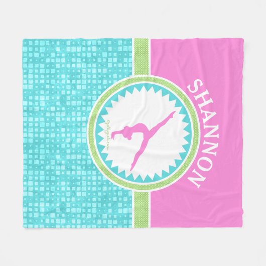 Tri-Pastel-Farbgymnastik mit Aqua Tile Fleecedecke (Vorderseite (Horizontal))