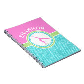 Tri Pastellfarbgymnastik mit Aqua-Fliese Notizblock (Rechte Seite)