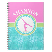 Tri Pastellfarbgymnastik mit Aqua-Fliese Notizblock (Vorderseite)