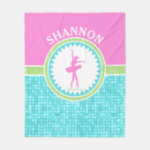 Tri Pastellfarbtänzer mit Aqua-Fliese Fleecedecke (Vorderseite)