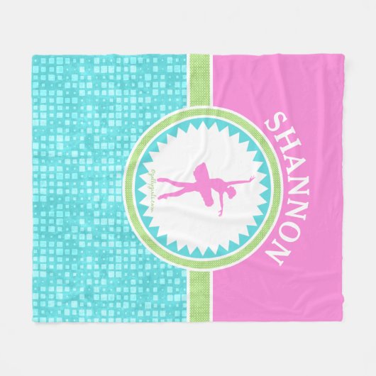 Tri Pastellfarbtänzer mit Aqua-Fliese Fleecedecke (Vorderseite (Horizontal))