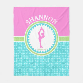 Tri Pastellfarbzahl Skaten mit Aqua-Fliese Fleecedecke