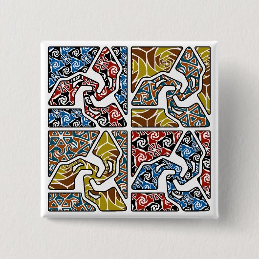 Tri Pfeile mit Trippy hinterem Boden Button (Vorderseite)