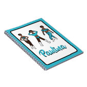 Tri Pose Dancer Aqua #1 Notizblock (Rechte Seite)