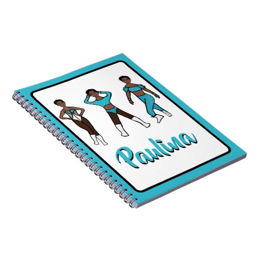 Tri Pose Dancer Aqua #1 Notizblock (Rechte Seite)