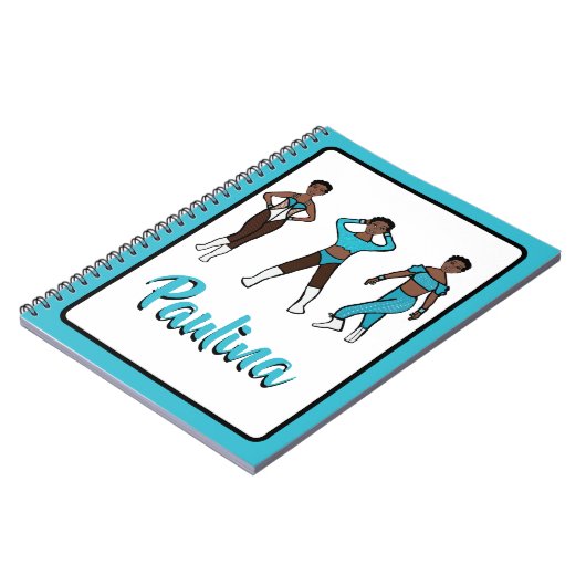 Tri Pose Dancer Aqua #1 Notizblock (Linke Seite)