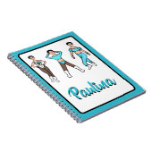 Tri Pose Dancer Aqua #2 Notizblock (Rechte Seite)