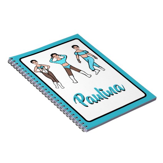 Tri Pose Dancer Aqua #2 Notizblock (Rechte Seite)