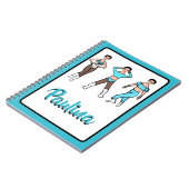 Tri Pose Dancer Aqua #2 Notizblock (Linke Seite)