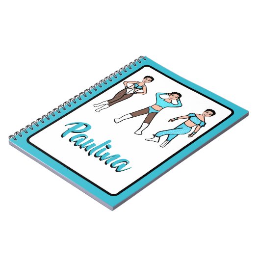 Tri Pose Dancer Aqua #2 Notizblock (Linke Seite)