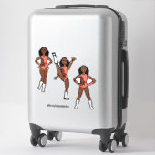 Tri-Pose Dancer Flamingo #1 Sticker (Koffer)