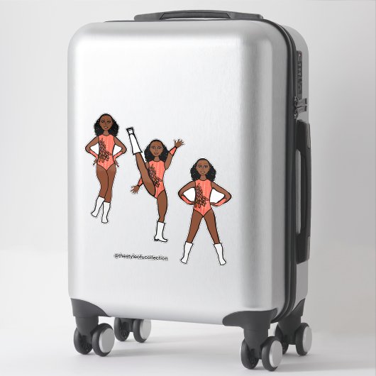 Tri-Pose Dancer Flamingo #1 Sticker (Koffer)