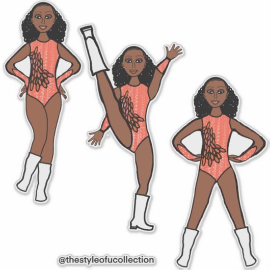 Tri-Pose Dancer Flamingo #1 Sticker (Vorderseite)