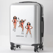 Tri-Pose Dancer Flamingo #2 Sticker (Koffer)