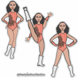 Tri-Pose Dancer Flamingo #2  Sticker