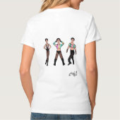 Tri Pose Dancer Pastel & Black #2 T-Shirt (Rückseite)
