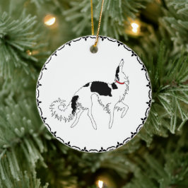 Tri Prancing Borzoi Weihnachtsschmuck