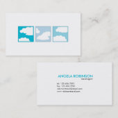 Tri Quadrate - Wolken Visitenkarte (Vorne/Hinten)