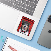 Tri Rough Collie Congratulations Graduate Aufkleber (Laptop mit iPhone)