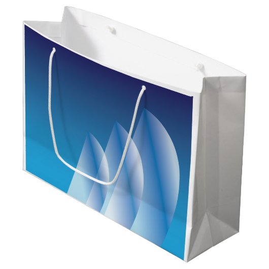Tri-Sail Translucent Blue Sky Große Geschenktüte (Vorderseite Schrägansicht)