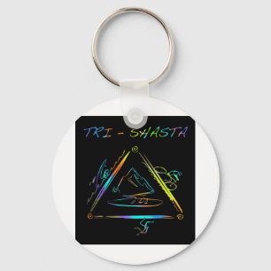Tri Shasta Triathalon Logo Schlüsselanhänger