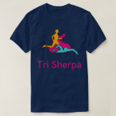 Tri Sherpa Multicolor auf Schwarz T-Shirt (Design vorne)
