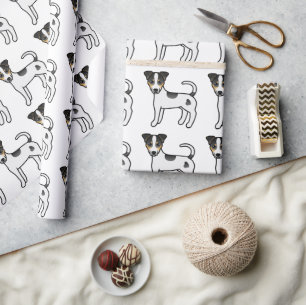 Tri Smooth Coat Parson Russell Terrier Pattern Geschenkpapier