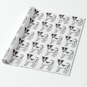 Tri Smooth Coat Parson Russell Terrier Pattern Geschenkpapier (Ungerollt)