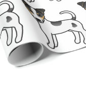 Tri Smooth Coat Parson Russell Terrier Pattern Geschenkpapier (Rolleneckpunkt)
