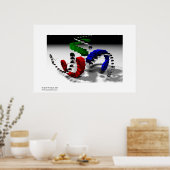 Tri Spiral rekursive rutierte Bilder Poster (Küche)