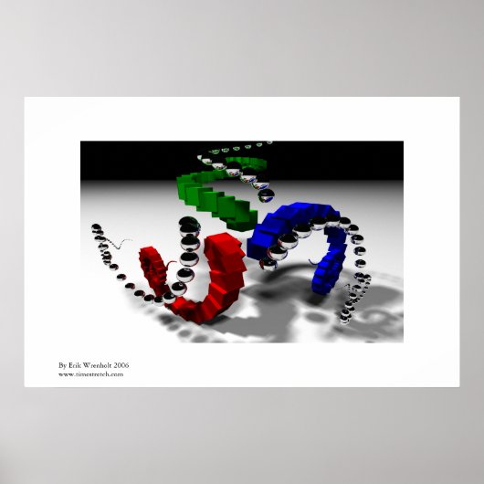 Tri Spiral rekursive rutierte Bilder Poster (Vorne)