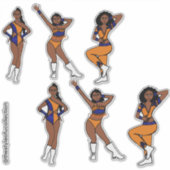 Tri Style Orange & Blue Dancer #1 Sticker (Vorderseite)
