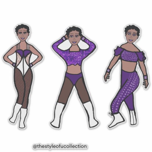 Tri-Styled Dancer Lila #1 Aufkleber (Vorderseite)