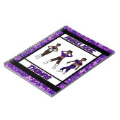 Tri-Styled Dancer Lila & Black Notebook #1 Notizblock (Linke Seite)