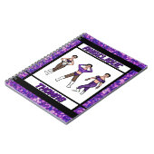 Tri-Styled Dancer Lila & Black Notebook #2 Notizblock (Linke Seite)