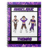 Tri-Styled Dancer Lila & Black Notebook #2 Notizblock (Vorderseite)