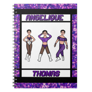 Tri-Styled Dancer Lila & Black Notebook #2 Notizblock