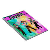 Tri-Styled Dancer Pastel & Black #1 Notebook Notizblock (Rechte Seite)