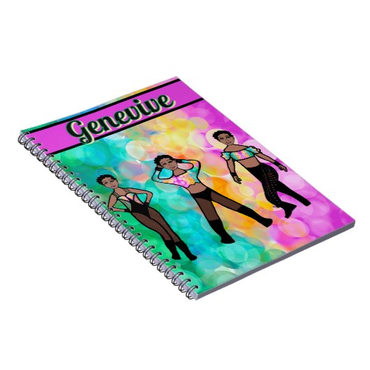 Tri-Styled Dancer Pastel & Black #1 Notebook Notizblock (Rechte Seite)